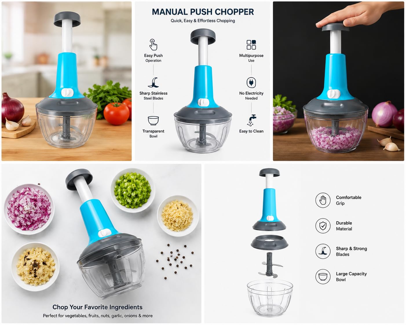 Hand Press Vegetable Chopper